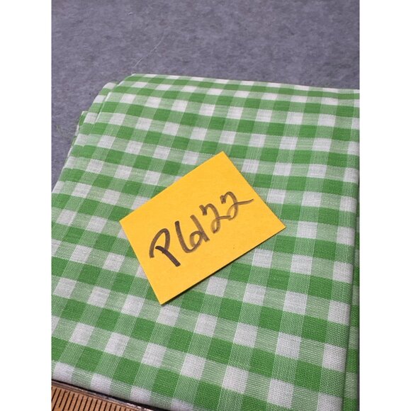 Green & White Gingham Cotton Fabric Fat Quarter 18x22" Quilting Sewing - Picture 4 of 4